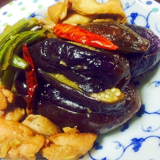 鶏もも肉と茄子の煮物